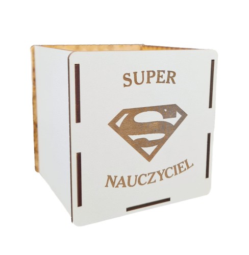 Skrzyneczka doniczka na kwiatka / prezent - Dla nauczyciela