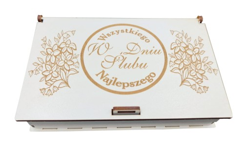 Skrzyneczka Pudełko na gotówkę - Prezent na Ślub