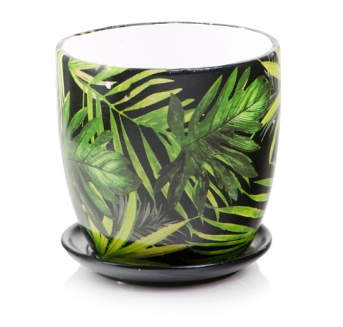 Donica ceramiczna z podstawkiem 17 Déco Palmy