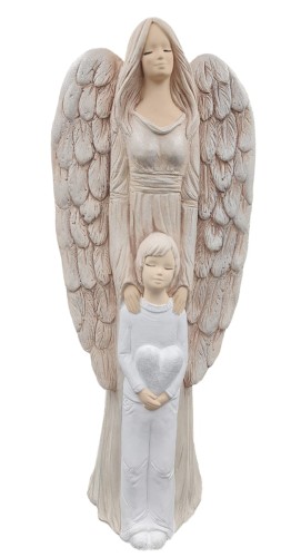 Figurka Anioł Karina z chłopcem 40 cm