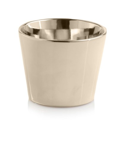 Donica Osłonka Ceramiczna Walec - Gold - 12cm