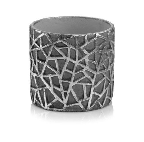 Osłonka beton dekoracyjny cylinder Pajęczyna Silver