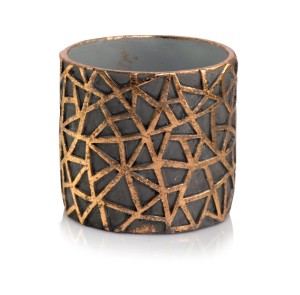 Osłonka beton dekoracyjny cylinder Pajęczyna Rose Gold 