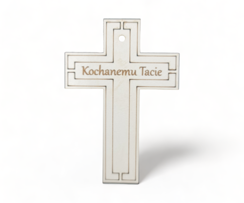 Zawieszka Krzyż "Kochanemu Tacie"  9 cm
