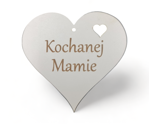 Zawieszka Serce "Kochanej Mamie"  9 cm