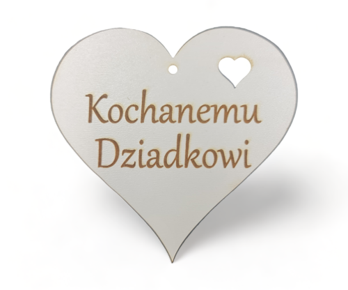 Zawieszka Serce "Kochanemu Dziadkowi" 9cm