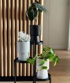 Doniczka osłonka Ryflowany Kielich BLACK Barcelona 22 cm