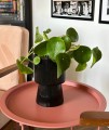 Doniczka osłonka Ryflowany Kielich BLACK Barcelona 22 cm