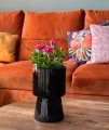Doniczka osłonka Ryflowany Kielich BLACK Barcelona 22 cm