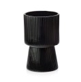 Doniczka osłonka Ryflowany Kielich BLACK Barcelona 22 cm