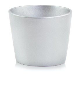 Osłonka ceramiczna Basic Primrose Srebrna 10 cm