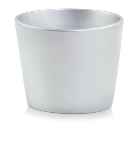 Osłonka ceramiczna Basic Primrose Srebrna 10 cm