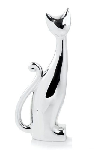Figurka Kot Moon Silver -30 cm
