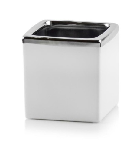 Osłonka kwadrat Ceramiczna Moon 14 - White & silver