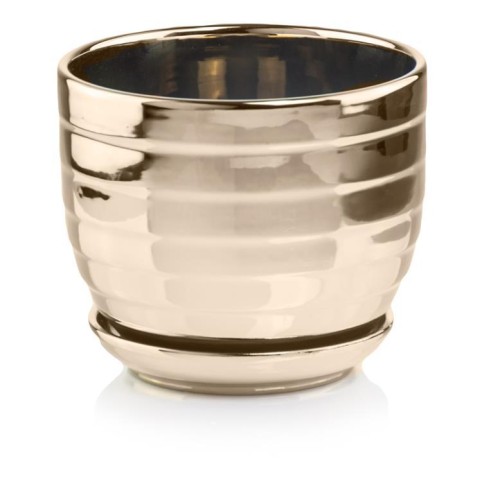 Donica ceramiczna z podstawkiem 18 - Gold
