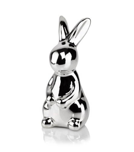Figurka ceramiczna królik Silver 12 cm 