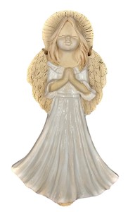 Figurka Anioł KOMUNIJNA DZIEWCZYNKA do zawieszenia -SZAMOT - 31 cm