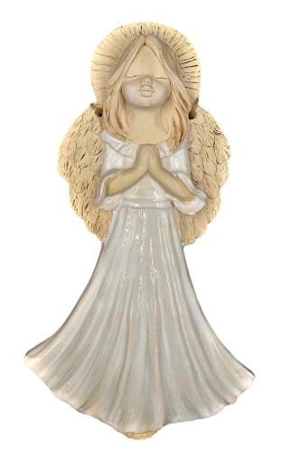 Figurka Anioł KOMUNIJNA DZIEWCZYNKA do zawieszenia -SZAMOT - 31 cm