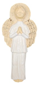 Figurka Anioł KOMUNIJNY CHŁOPIEC do zawieszenia SZAMOT - 32 cm