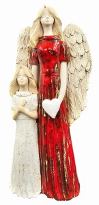 Figurka Anioł KOMUNIJNA DZIEWCZYNKA PARA-SZAMOT - 35 cm