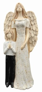 Figurka Anioł KOMUNIJNY CHŁOPIEC PARA SZAMOT - 35 cm 