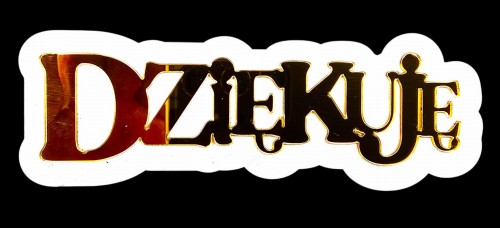 Napis / PIK "Dziękuję"-LUSTRO