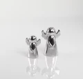 Figurka Anioł z ceramiki szkliwionej Moon Silver - 12 cm