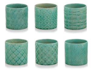 Osłonka ceramiczna Vintage Walec Cylinder  - 16 TURKUS 1 szt