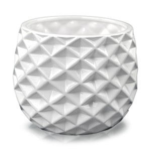 Osłonka ceramiczna Kula Pastel Geometric - Biała