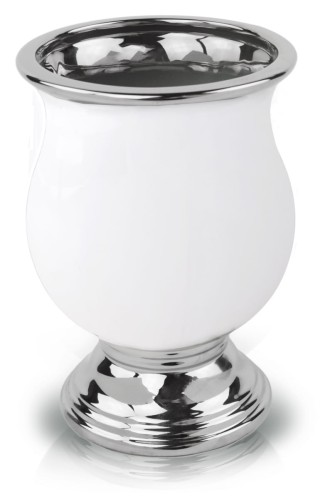 Osłonka ceramiczna Urna White & Silver