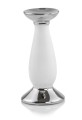 Świecznik ceramiczny White & Silver 32 cm