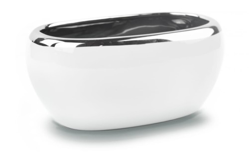 Osłonka ceramiczna Rynna 27 cm - White & Silver