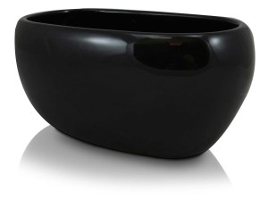 Osłonka ceramiczna Rynna 27 cm - czarna lakierowana