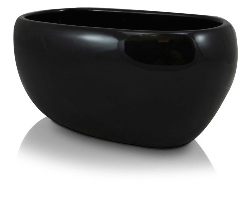 Osłonka ceramiczna Rynna 27 cm - czarna lakierowana