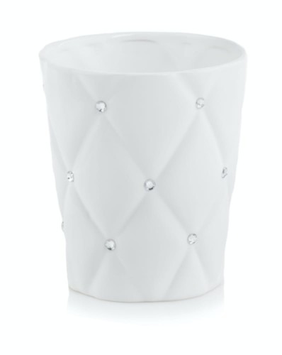 Osłonka storczyk Glamour Pikowana White-cyrkonie
