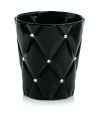 Osłonka storczyk Glamour Pikowana Black-cyrkonie