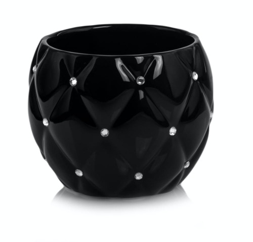 Osłonka kula Glamour Pikowana Black-cyrkonie