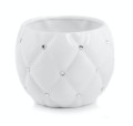 Osłonka kula Glamour Pikowana White-cyrkonie