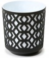 Doniczka osłonka Aztek 255 - czarno biały