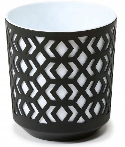 Doniczka osłonka Aztek 255 - czarno biały