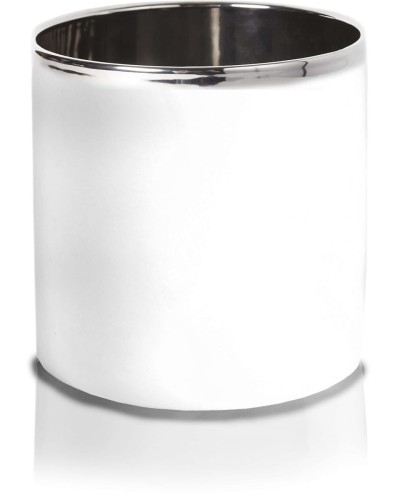 Osłonka ceramiczna Walec White & Silver 13 cm