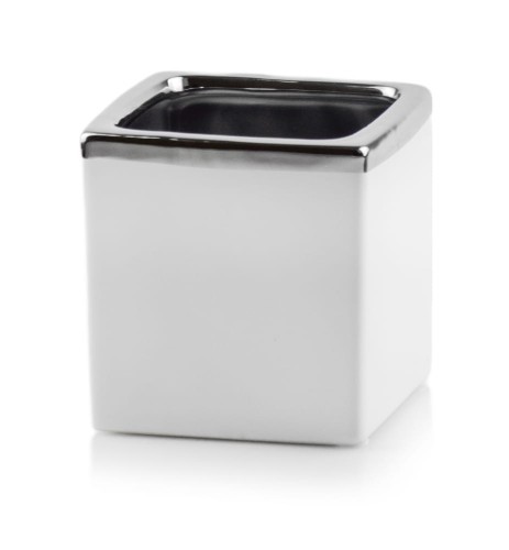 Osłonka ceramiczna Kostka White & Silver