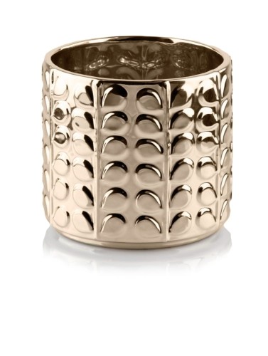 Osłonka ceramiczna Walec GOLD - listki oliwne