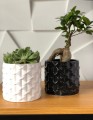 Osłonka ceramiczna Walec Geometric BLACK