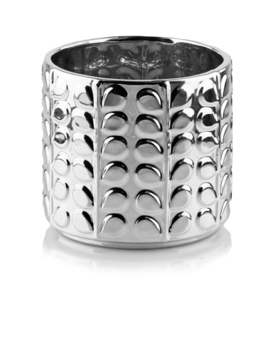 Osłonka ceramiczna Walec SILVER - listki oliwne