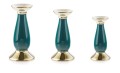 Świecznik ceramiczny Green & Gold 32 cm
