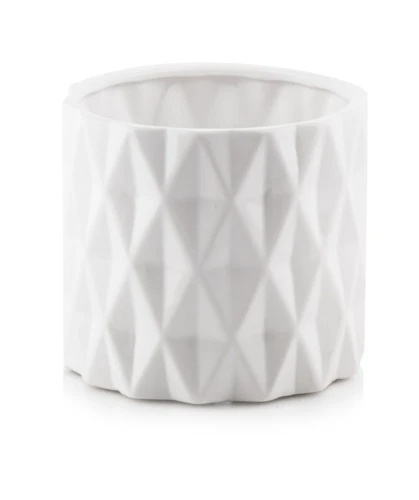Osłonka ceramiczna Walec Geometric WHITE