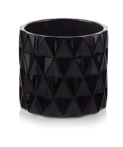 Osłonka ceramiczna Walec Geometric BLACK