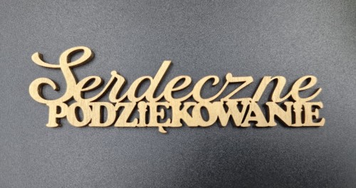 Napis / PIK "Serdeczne podziękowanie"