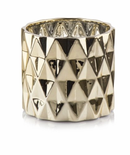 Osłonka Walec Geometric Romby Gold